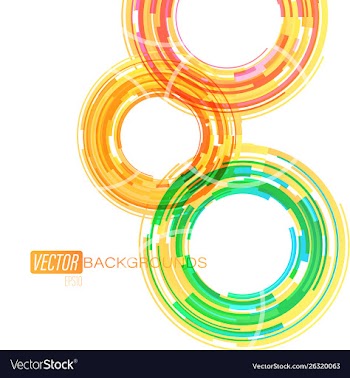Circular lines motion on a white vector image