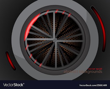 Circular metal shapes vector image