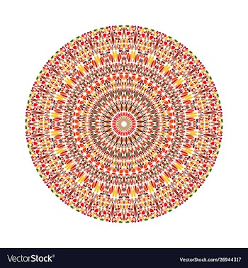 Circular petal pattern mandala - ornate vector image