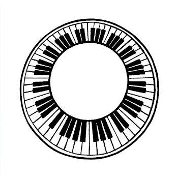 Circular Piano Keys Illustration