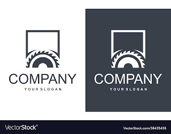 circular saw icon button logo