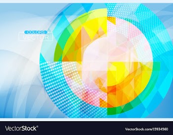 Circular shape modern style vector image