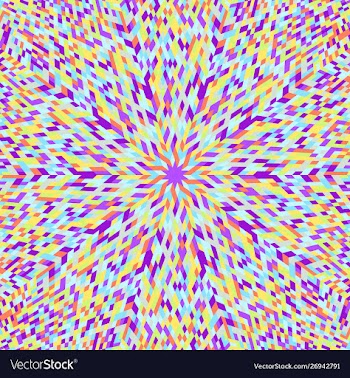 Circular tiled mosaic background - hypnotic design vector image