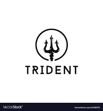 Circular trident logo design1 vector image