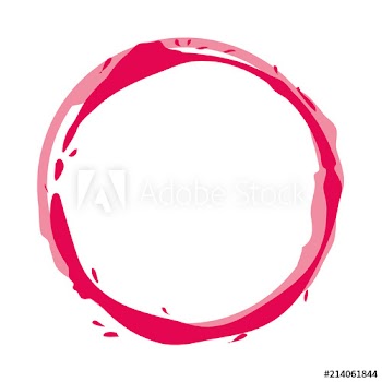 circular watermark paint wine