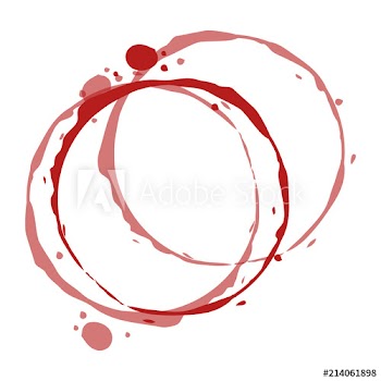 circular watermark paint wine
