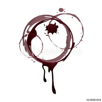 circular watermark paint wine