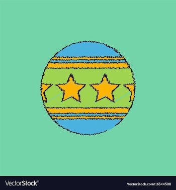 Circus ball in hatching style vector image