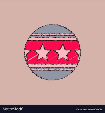 Circus ball in hatching style vector image