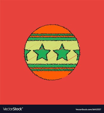 Circus ball in hatching style vector image