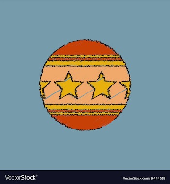 Circus ball in hatching style vector image
