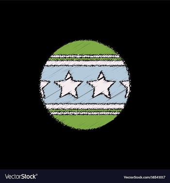 Circus ball in hatching style vector image