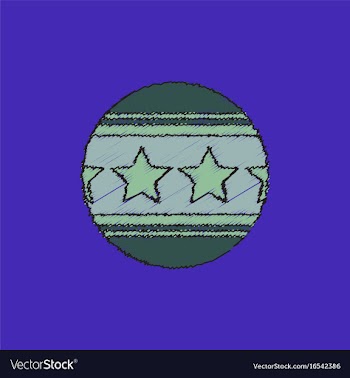 Circus ball in hatching style vector image