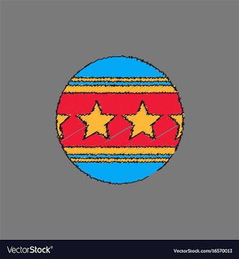 Circus ball in hatching style vector image