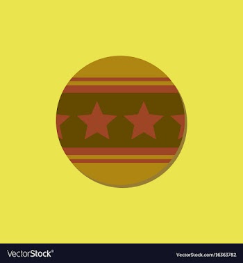 Circus ball in sticker style vector image
