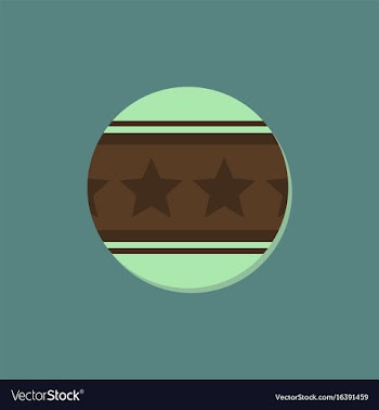 Circus ball in sticker style vector image