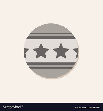 Circus ball in sticker style vector image