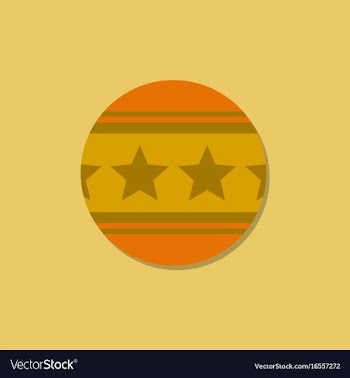 Circus ball in sticker style vector image