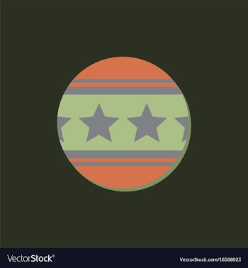 Circus ball in sticker style vector image