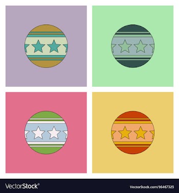Circus balls set vector image
