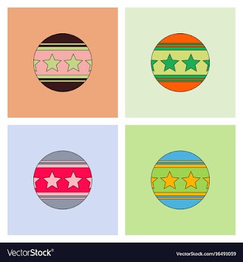 Circus balls set vector image