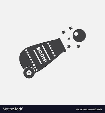 Circus cannon flat icon vector image