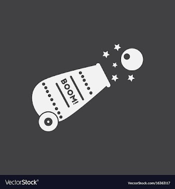 Circus cannon flat icon vector image