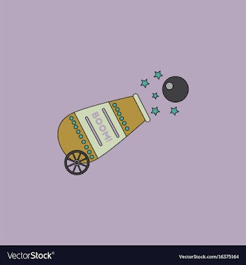 Circus cannon flat icon vector image