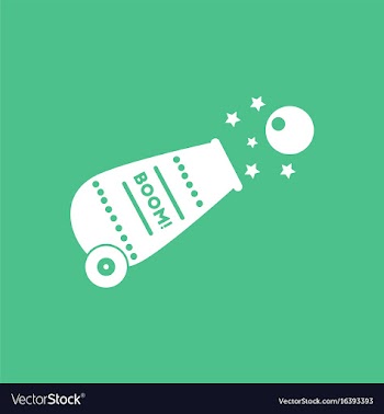 Circus cannon flat icon vector image