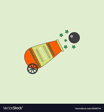 Circus cannon flat icon vector image