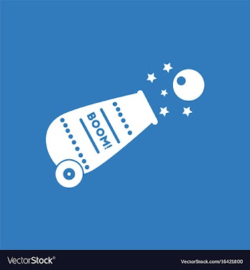 Circus cannon flat icon vector image