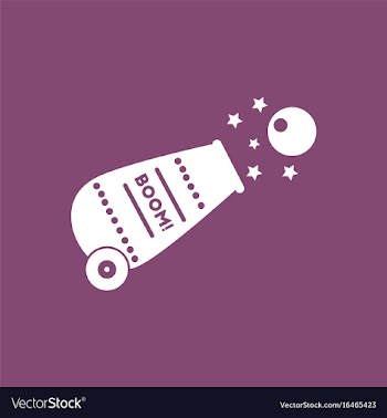 Circus cannon flat icon vector image