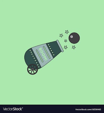 Circus cannon flat icon vector image