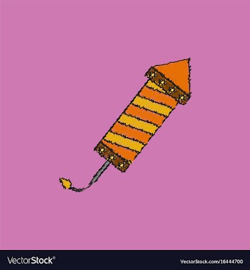 Circus carnival entertainment rocket in hatching vector image