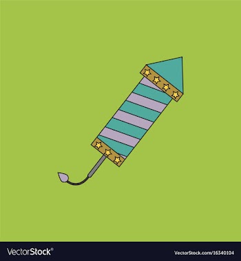 Circus carnival entertainment rocket vector image