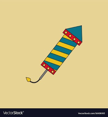 Circus carnival entertainment rocket vector image