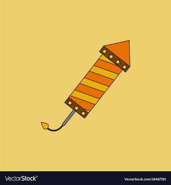 Circus carnival entertainment rocket vector image