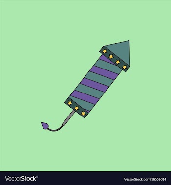 Circus carnival entertainment rocket vector image