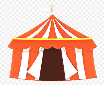 Circus, Carpa, Tent, Orange PNG