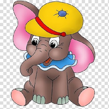 Circus Cartoon Clown , watercolor elephant transparent background PNG clipart