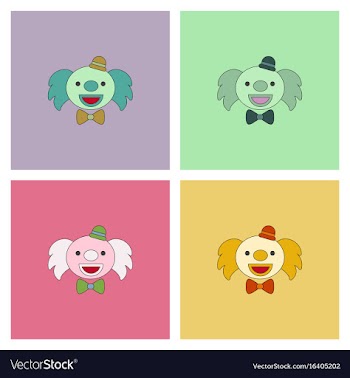 Circus clown collection vector image