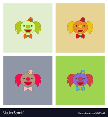 Circus clown collection vector image