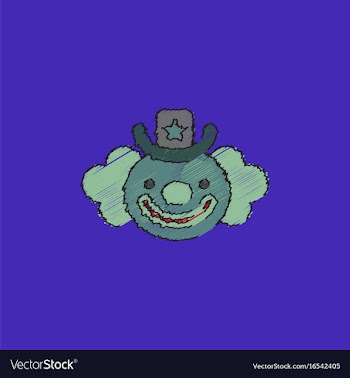 Circus clown in hatching style vector image