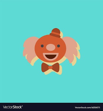 Circus clown in sticker style vector image