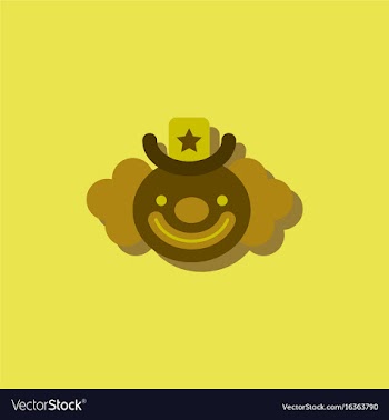 Circus clown in sticker style vector image