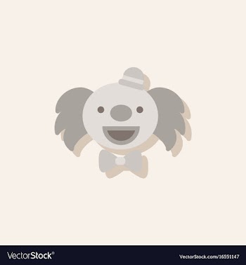 Circus clown in sticker style vector image