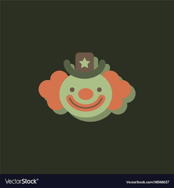Circus clown in sticker style vector image