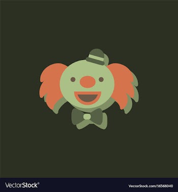 Circus clown in sticker style vector image