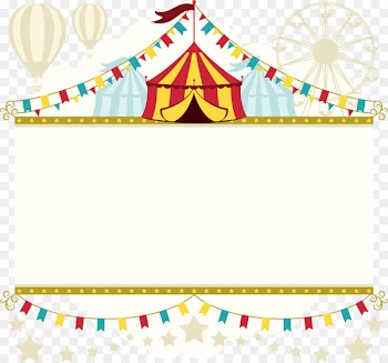 Circus Clown Party Poster Child - Vector circus tent 