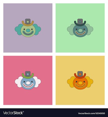 Circus clown set vector image
